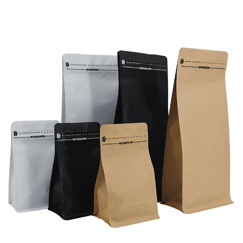RO-CPB01 Eight-sides sealed moisture-proof coffee bean packaging bag