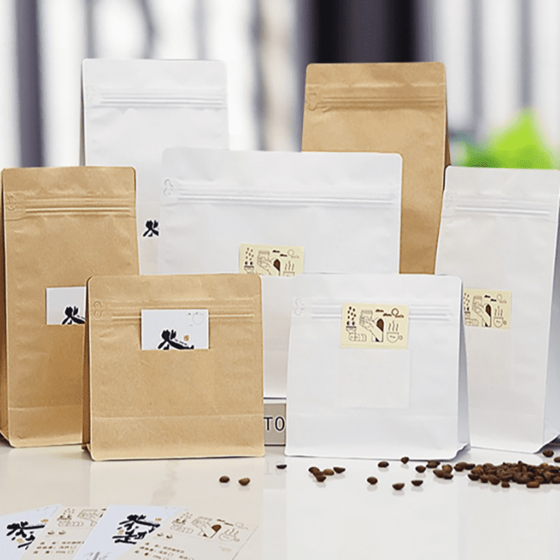 RO-CPB10 Insertable card coffee bean packaging bag