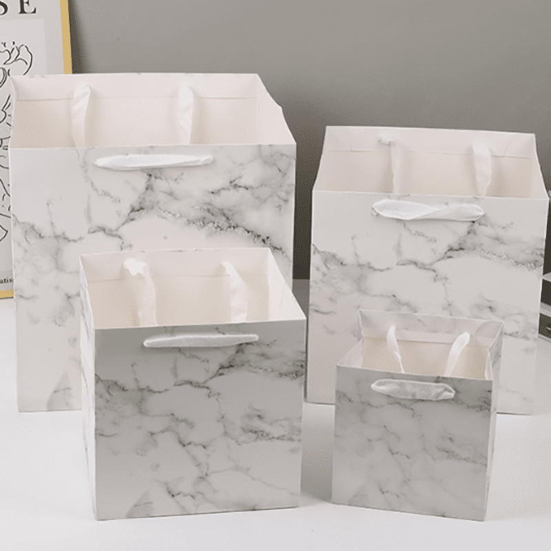 RO-CSB04 Marble-patterned kraft paper packaging bag
