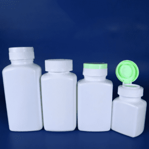 RO-HSB10 Square-shaped flip-top health supplement bottle