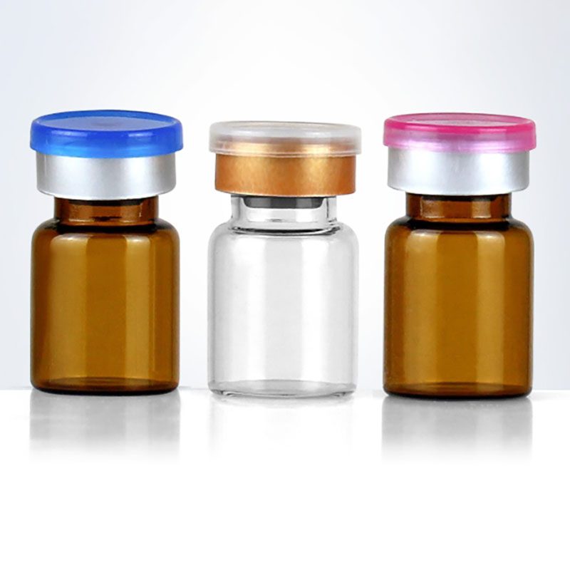 RO-PNB08 Clear tawny glass disposable penicillin bottle