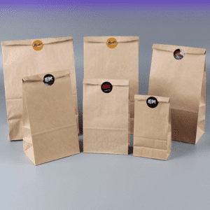 RO-CSB02 Oil-proof kraft paper square bottom bag