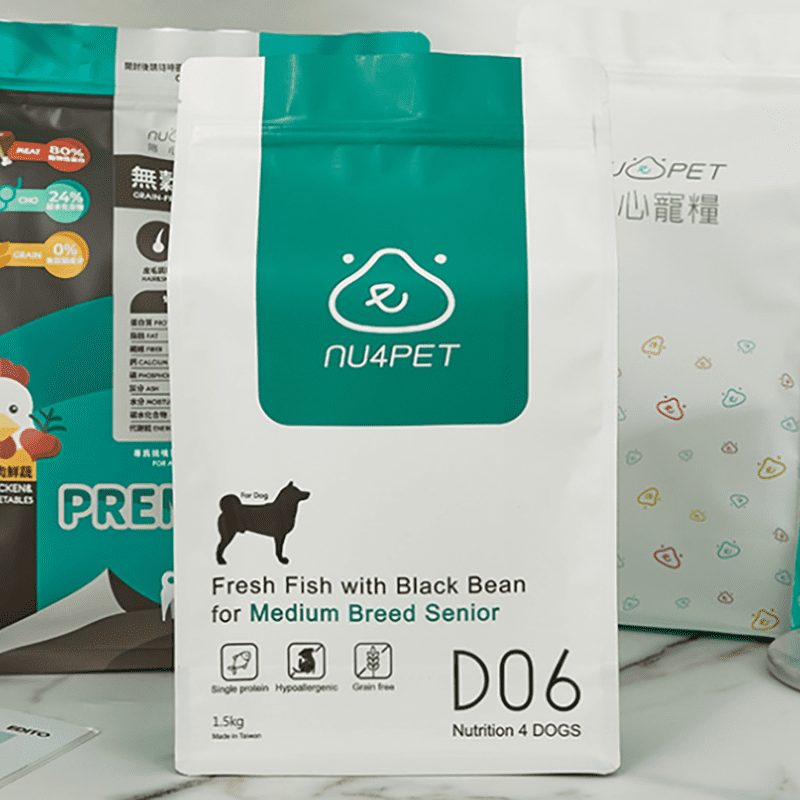 RO-PFB01 Octagonal sealed aluminum foil pet food bag